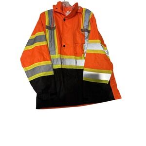 Hi-Vis ANSI Class 3 Safety Jacket Large RKS RW-CLA3-TOR 77 Hooded